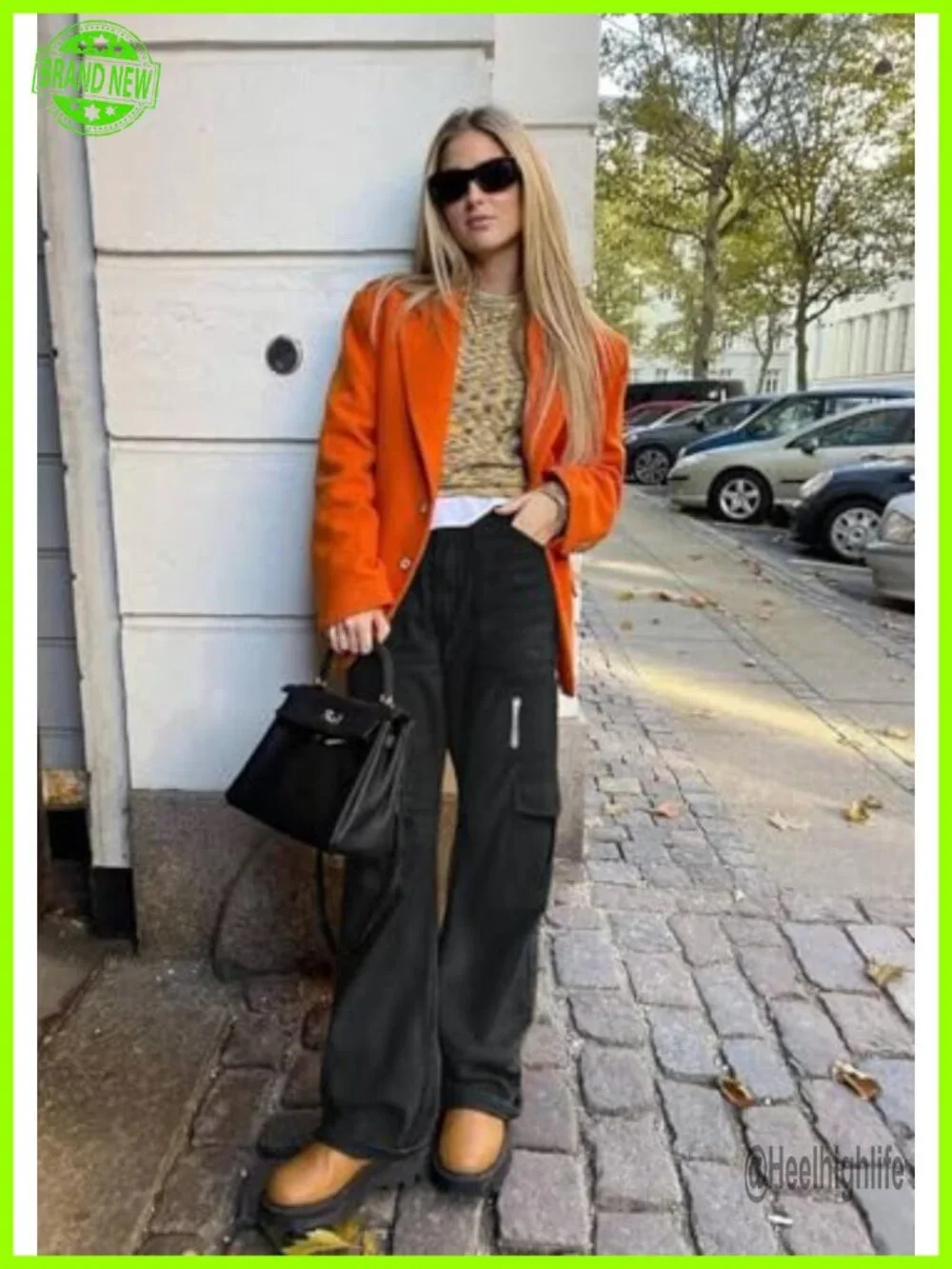 Women's High Waist Wide Leg Cargo Pants with 7 Pockets Stretchy Baggy Y2K